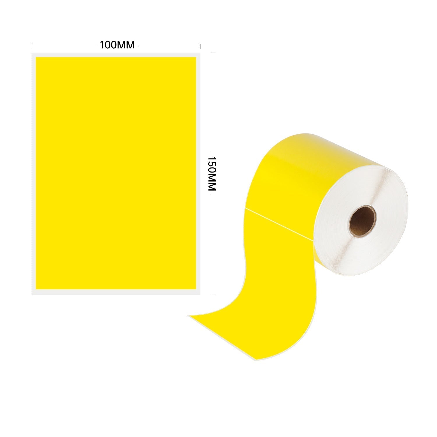 12 Rolls - Yellow Thermal Shipping Label Roll 100mm x 150mm (350 labels per roll) - PackQueen