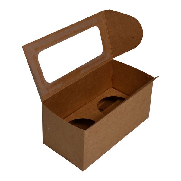 2 Cupcake Box with removable insert - Paperboard (285gsm) - PackQueen