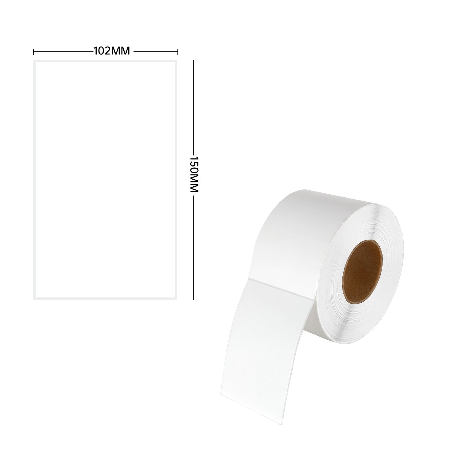 4 Rolls - Thermal Shipping Label Roll 102mm x 150mm (1000 labels per roll with 76mm core) - PackQueen