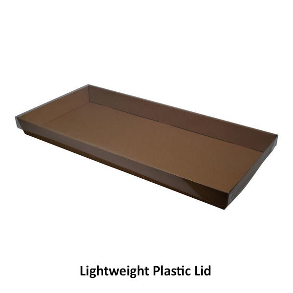 50mm High Large Rectangle Catering Tray - with optional clear lid (Lid purchased separately) - PackQueen
