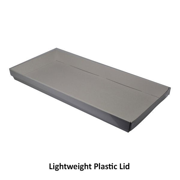 50mm High Large Rectangle Catering Tray - with optional clear lid (Lid purchased separately) - PackQueen