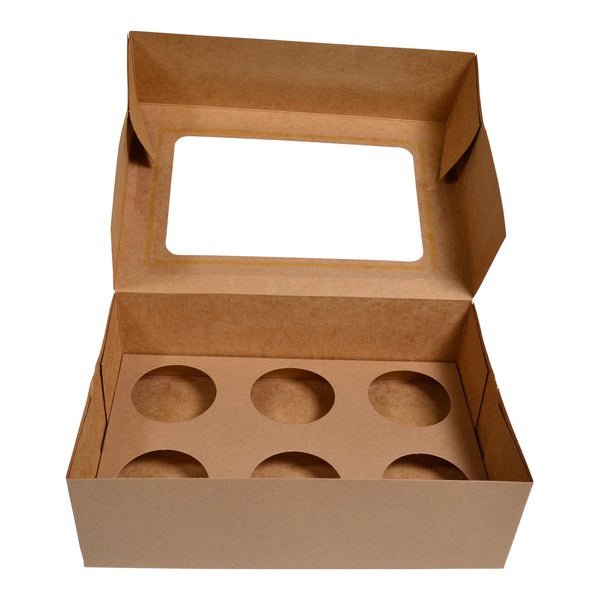 6 Cupcake Box with removable insert - Paperboard (285gsm) - PackQueen