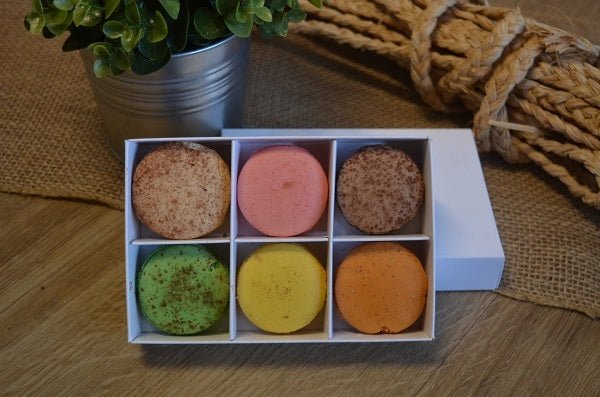 6 Macaroon & Choc Box - Paperboard (Base, Insert & Lid) - PackQueen