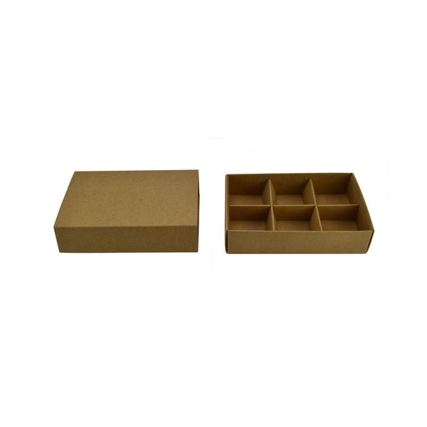 6 Pack Chocolate Box (Slide over cover) - Paperboard (285gsm) - PackQueen