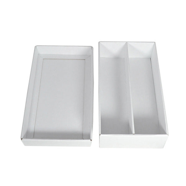 Two Piece Double Wine Gift & Mailing Box with divider (Base & Lid)