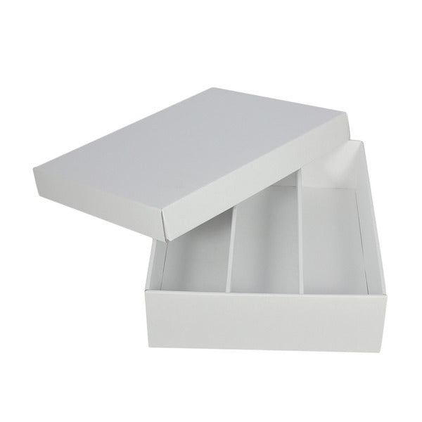 Two Piece Triple Wine Gift & Mailing Box (Base & Lid) with divider