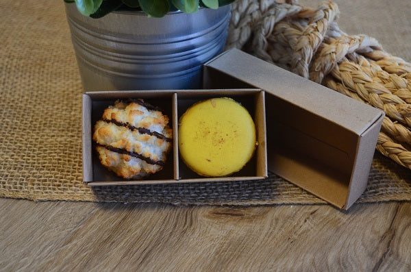 2 Macaroon & Choc Box - Paperboard (285gsm) (Base, Insert & Lid)