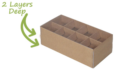 16 Pack Chocolate Box with Clear Lid - Paperboard (285gsm)