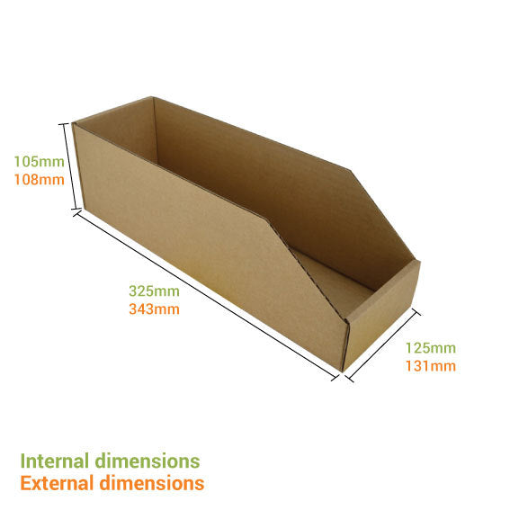 Pick Bin Box & Part Box 17971 (One Piece Self Locking Cardboard Storage Box)