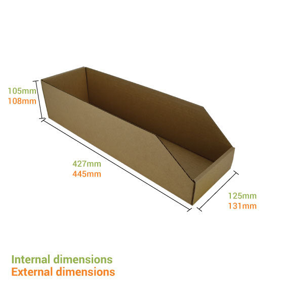 Pick Bin Box & Part Box 17975 (One Piece Self Locking Cardboard Storage Box)