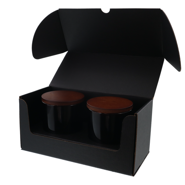 Large Candle Plain Glass 2 Pack Mailing Box with Insert