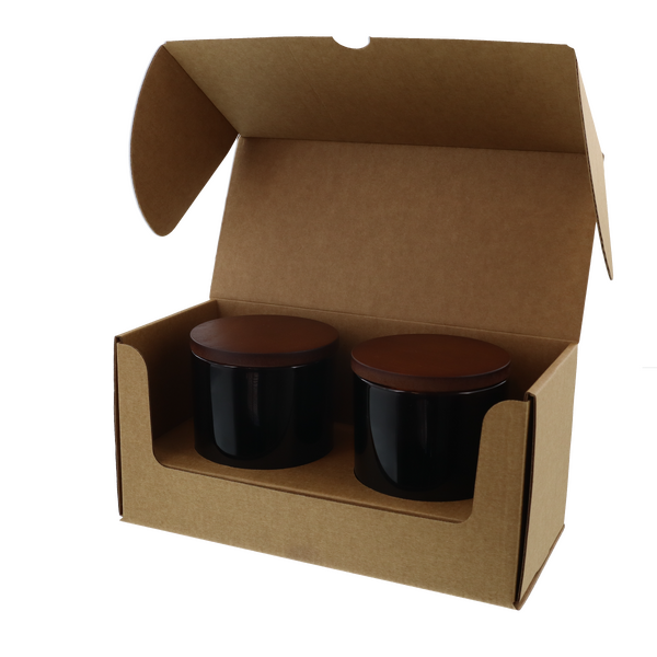 Large Candle Plain Glass 2 Pack Mailing Box with Insert