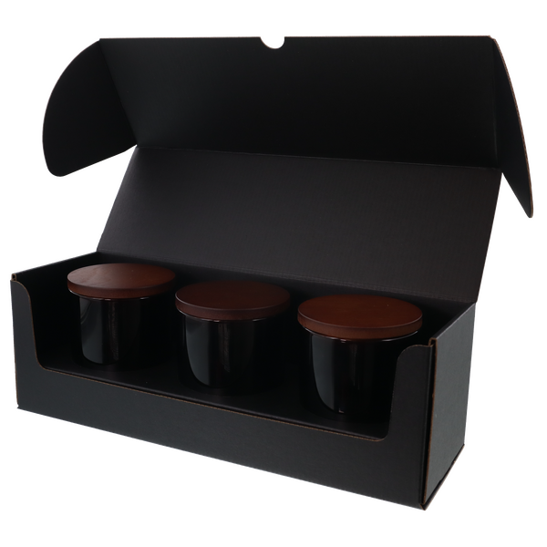 Large Candle Plain Glass 3 Pack Mailing Box with Insert