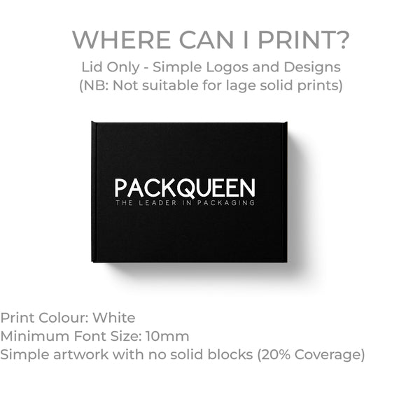 Two Piece 300mm Square Gift & Mailing Box (Base & Lid) - 50mm High