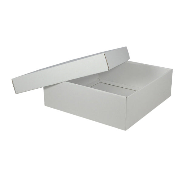 Two Piece 300mm Square Gift & Mailing Box (Base & Lid) - 100mm High
