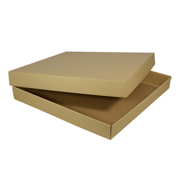 Two Piece 400mm Square Cardboard Gift Box (Base & Lid) 50mm High