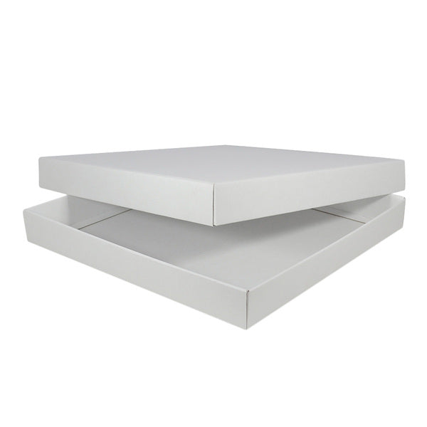 Two Piece 400mm Square Cardboard Gift Box (Base & Lid) 50mm High