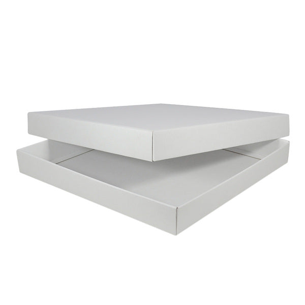 Two Piece 400mm Square Gift & Mailing Box (Base & Lid) 50mm High
