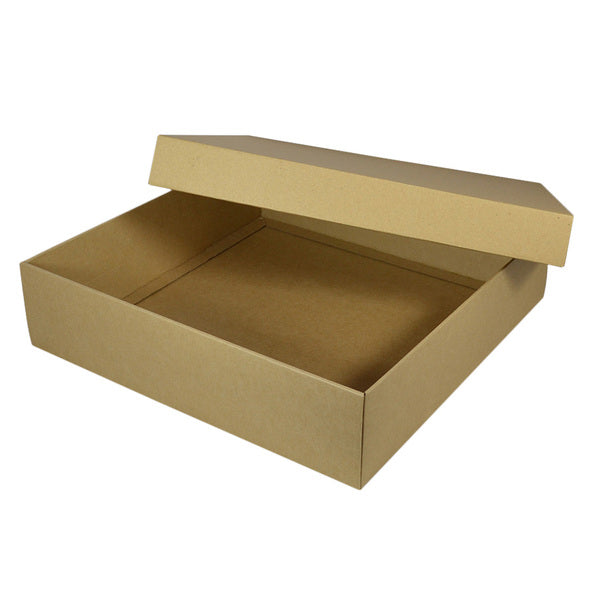 Two Piece 400mm Square Gift & Mailing Box (Base & Lid) - 100mm High