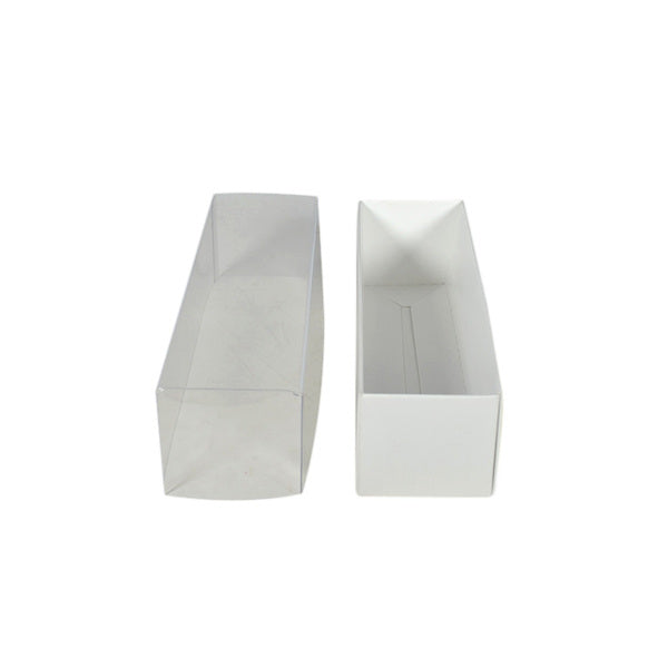 6 Macaron Box with Clear Lid - Paperboard (285gsm) (Base & Clear Lid)