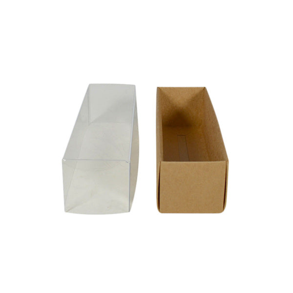 6 Macaron Box with Clear Lid - Paperboard (285gsm) (Base & Clear Lid)