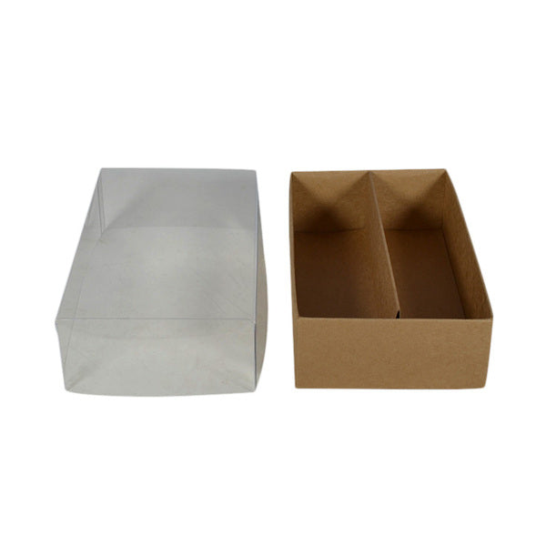 12 Macaron Box with Clear Lid - Paperboard (285gsm) (Base, Insert & Clear Lid)