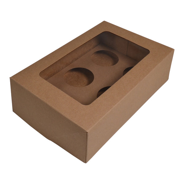 6 Cupcake Box with removable insert - Paperboard (285gsm)
