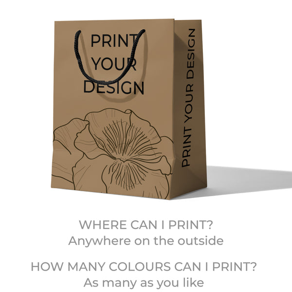 Medium Deluxe Brown Kraft Paper Gift Bag - 250 PACK