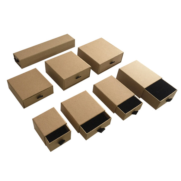 Extra Large Square 100mm Drawer Rigid Jewellery Box - Ring & Pendant (Sleeve, Base & Removable Insert)