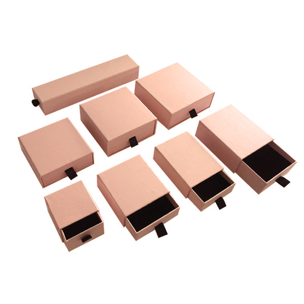 Extra Large Square 100mm Drawer Rigid Jewellery Box - Ring & Pendant (Sleeve, Base & Removable Insert)