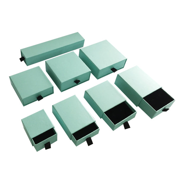 Extra Large Square 100mm Drawer Rigid Jewellery Box - Ring & Pendant (Sleeve, Base & Removable Insert)