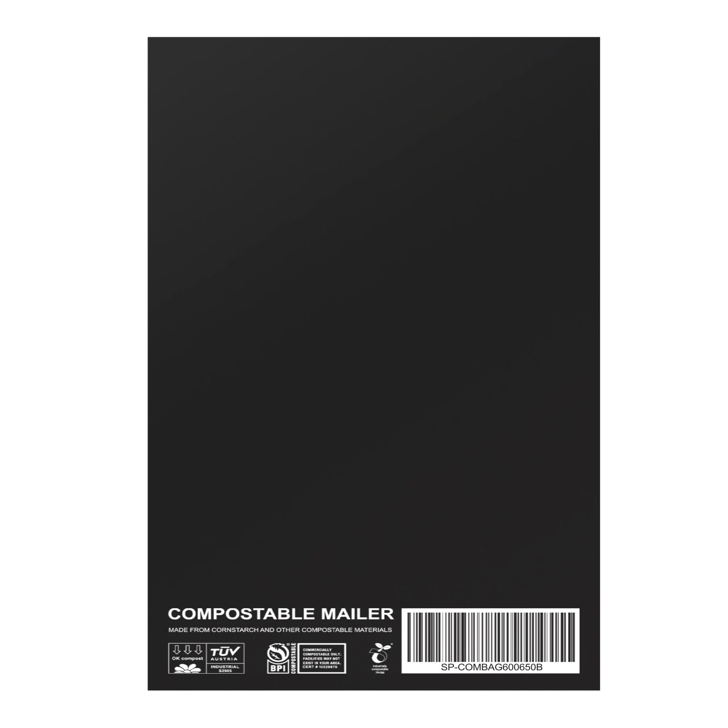 Black Compostable Courier Satchels - 4 Sizes