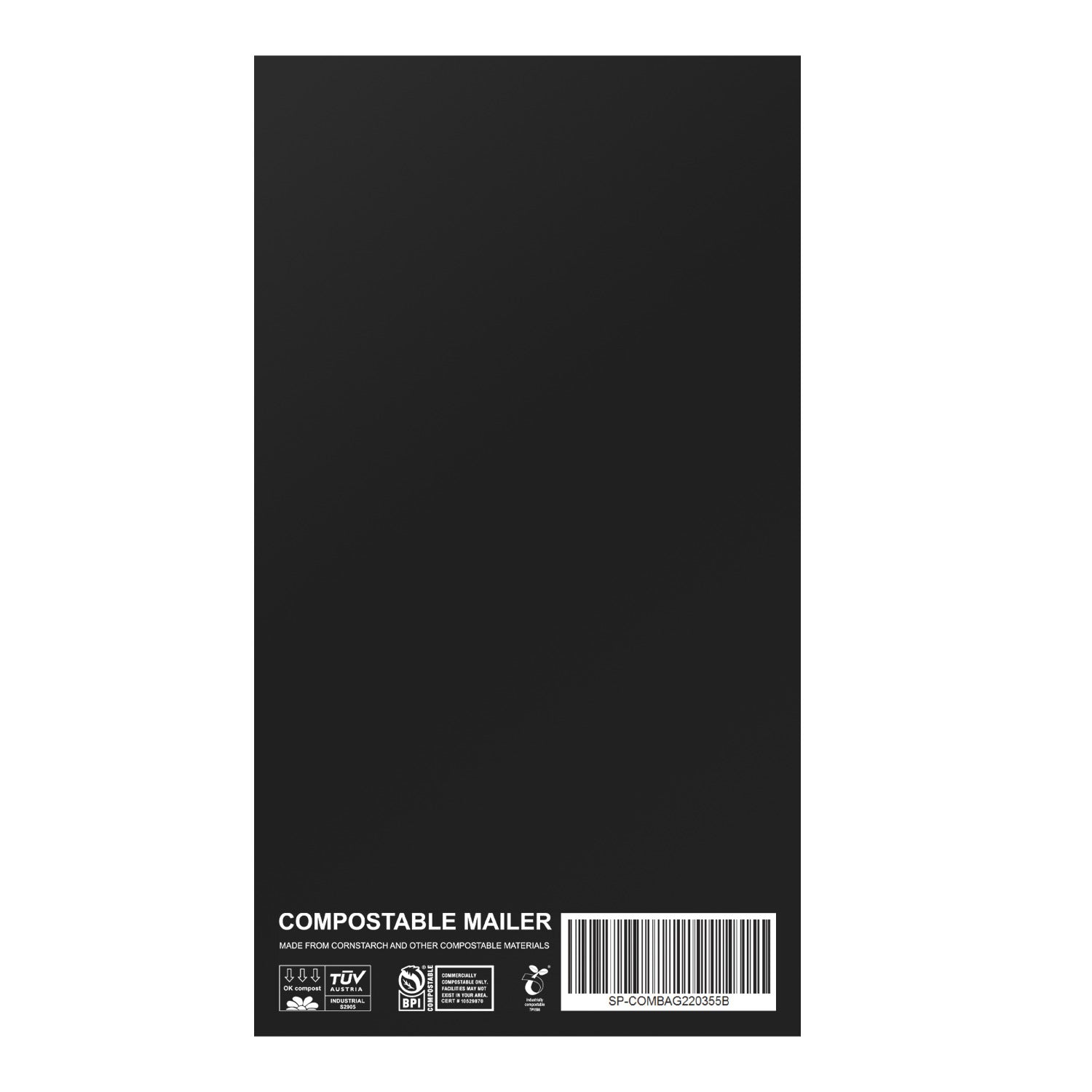 Black Compostable Courier Satchels - 4 Sizes
