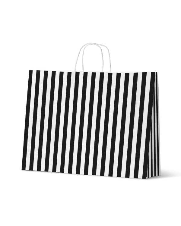 Cafe Stripe Midi Boutique Bags - 100/ctn