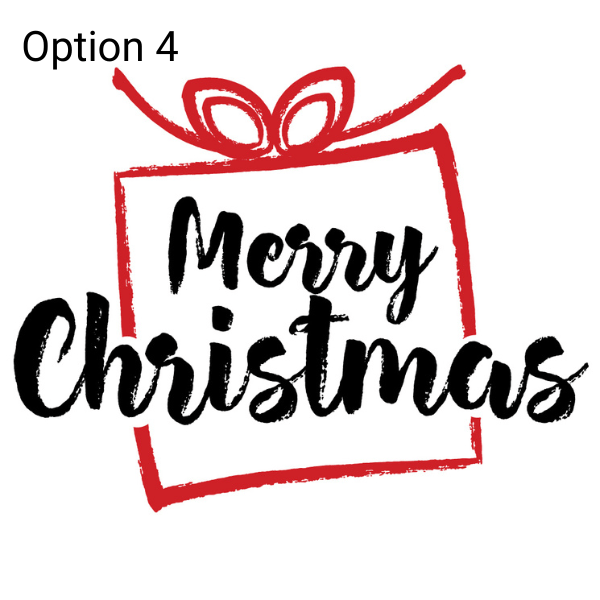 Add Merry Christmas Print to Your Packaging (Box or Gift Bag Purchased Separately) - PackQueen