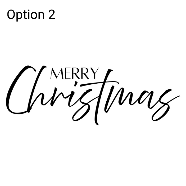 Add Merry Christmas Print to Your Packaging (Box or Gift Bag Purchased Separately) - PackQueen