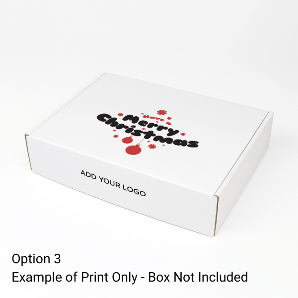 Add Merry Christmas Print to Your Packaging (Box or Gift Bag Purchased Separately) - PackQueen