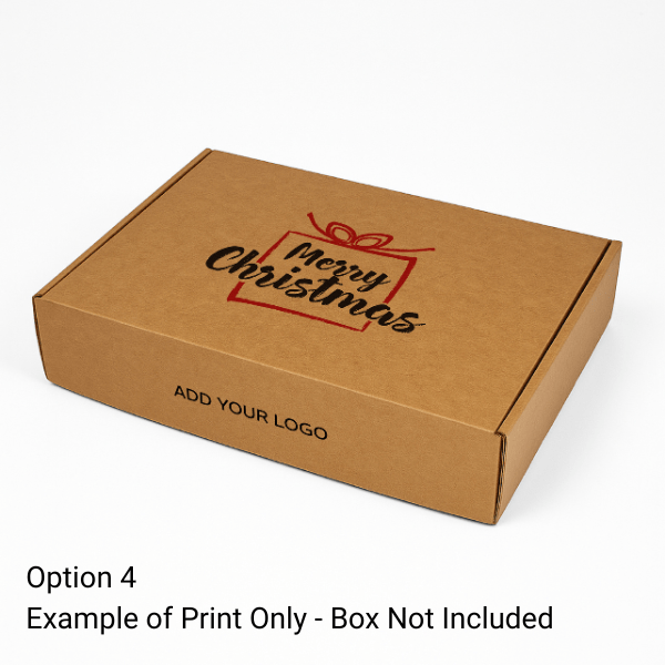 Add Merry Christmas Print to Your Packaging (Box or Gift Bag Purchased Separately) - PackQueen