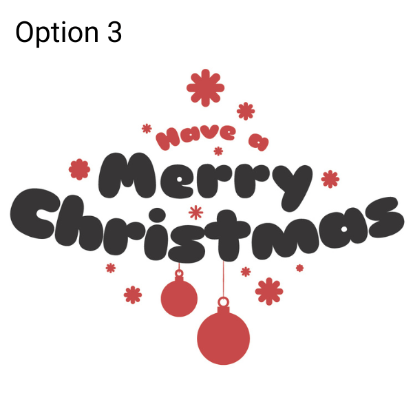 Add Merry Christmas Print to Your Packaging (Box or Gift Bag Purchased Separately) - PackQueen