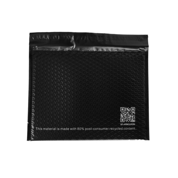 Black Bubble Padded Mailer 80% Post - Consumer Recycled - PackQueen