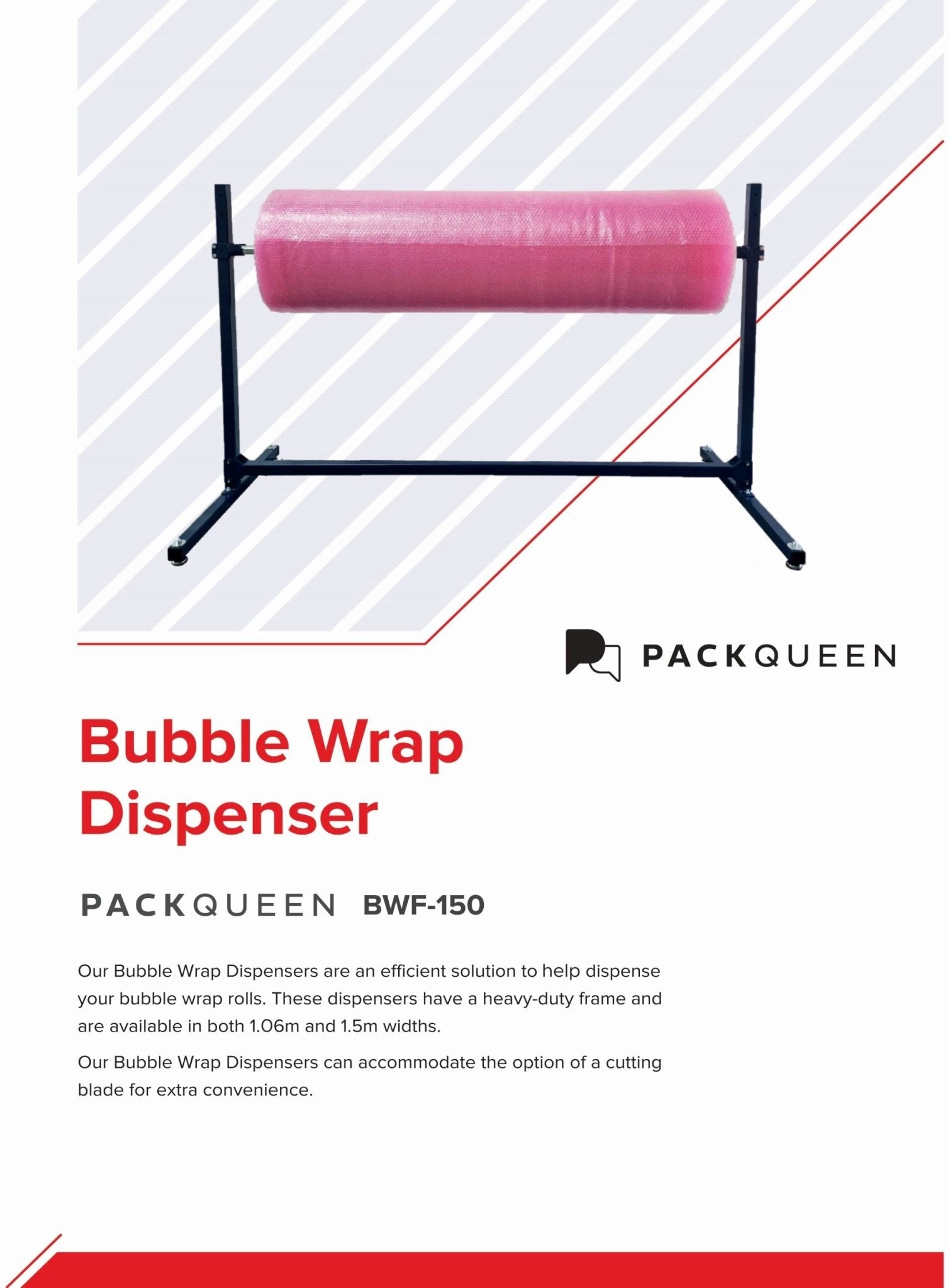 BWF - 150 - Bubble Wrap Dispenser Frame 150 cm - PackQueen