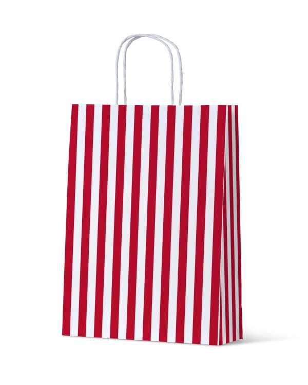 Cafe Stripe Medium Bags - 100/ctn - PackQueen