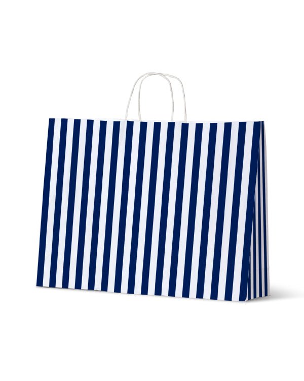 Cafe Stripe Midi Boutique Bags - 100/ctn - PackQueen