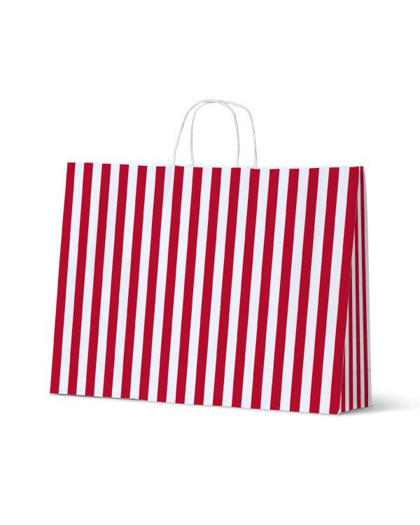 Cafe Stripe Midi Boutique Bags - 100/ctn - PackQueen
