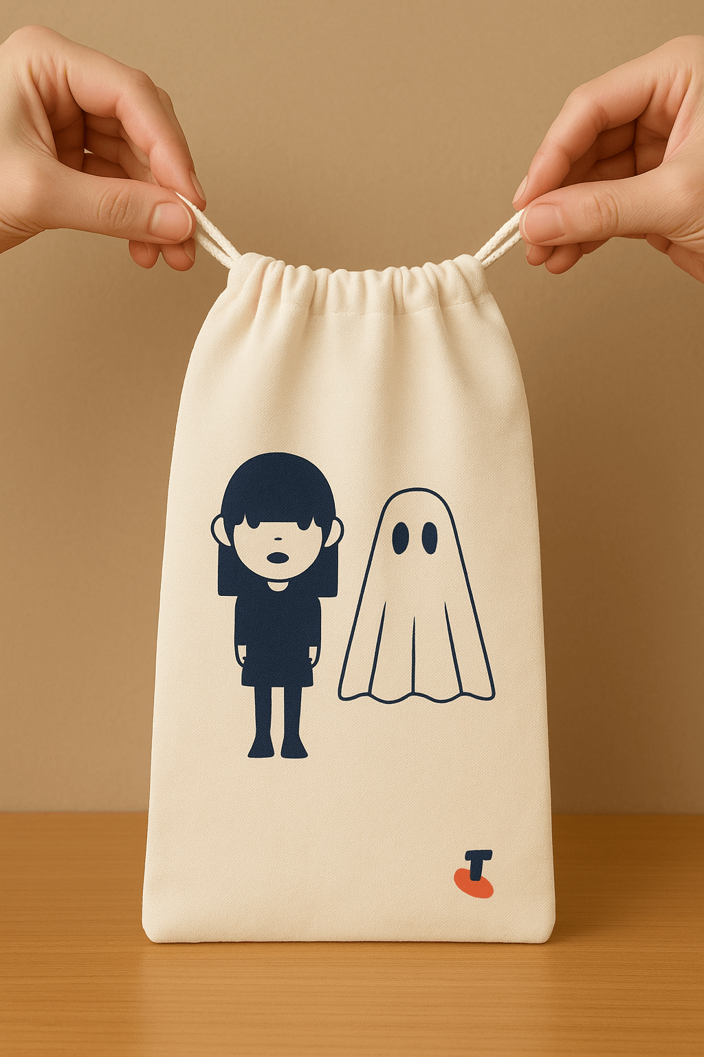 Calico Drawstring Bags - Custom or Plain - Made with Certified Organic Cotton - PackQueen