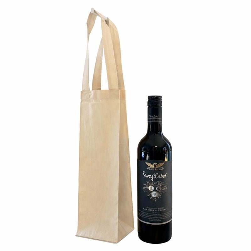 Calico Wine Tote Bags 100% Certified Organic Cotton (Plain or Printed) - PackQueen