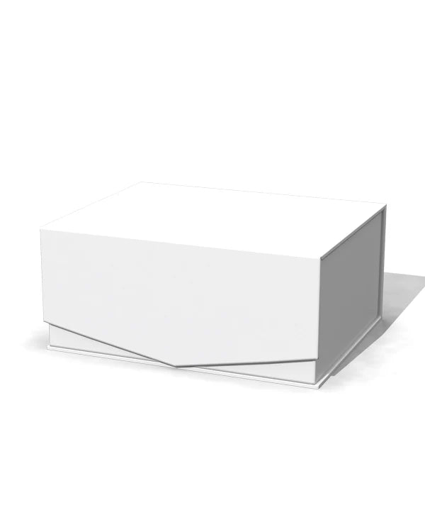 Collapsible Large White Hamper Box - 10 Pack - PackQueen