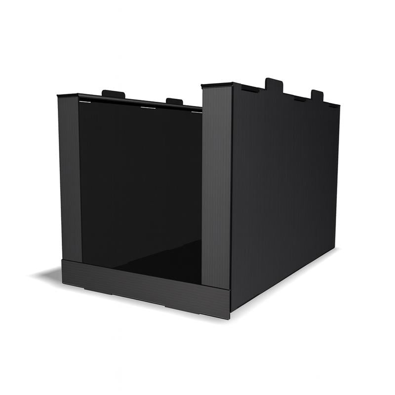 Corflute Stackable Pick Bin Boxes Black - Tall - PackQueen