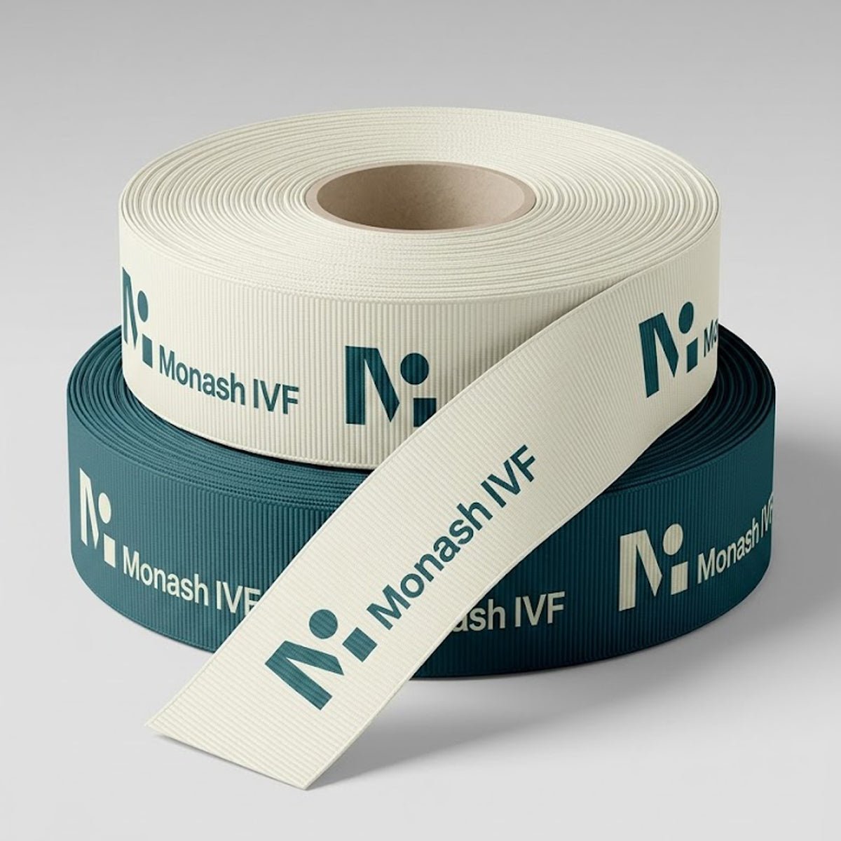 Custom Ribbon Satin Ribbon or Grossgrain - One Colour OR CMYK Custom Print (Single Sided) on 90m roll - PackQueen
