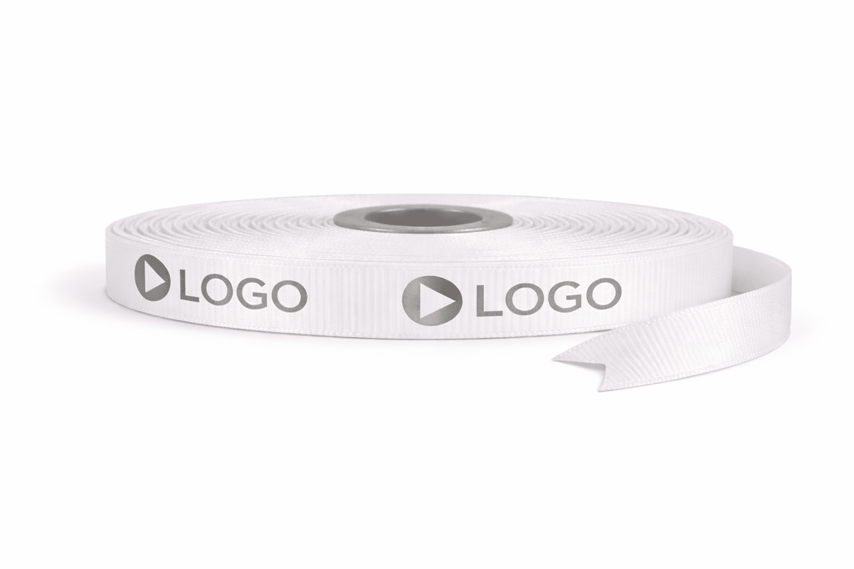 Custom Ribbon Satin Ribbon or Grossgrain - One Colour OR CMYK Custom Print (Single Sided) on 90m roll - PackQueen